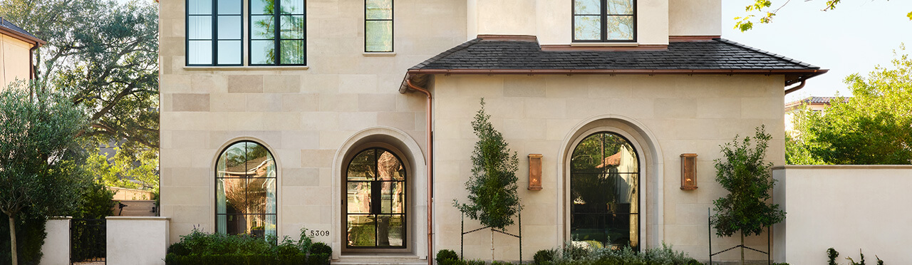 Longmont Custom home, front elevation Houston, TX.